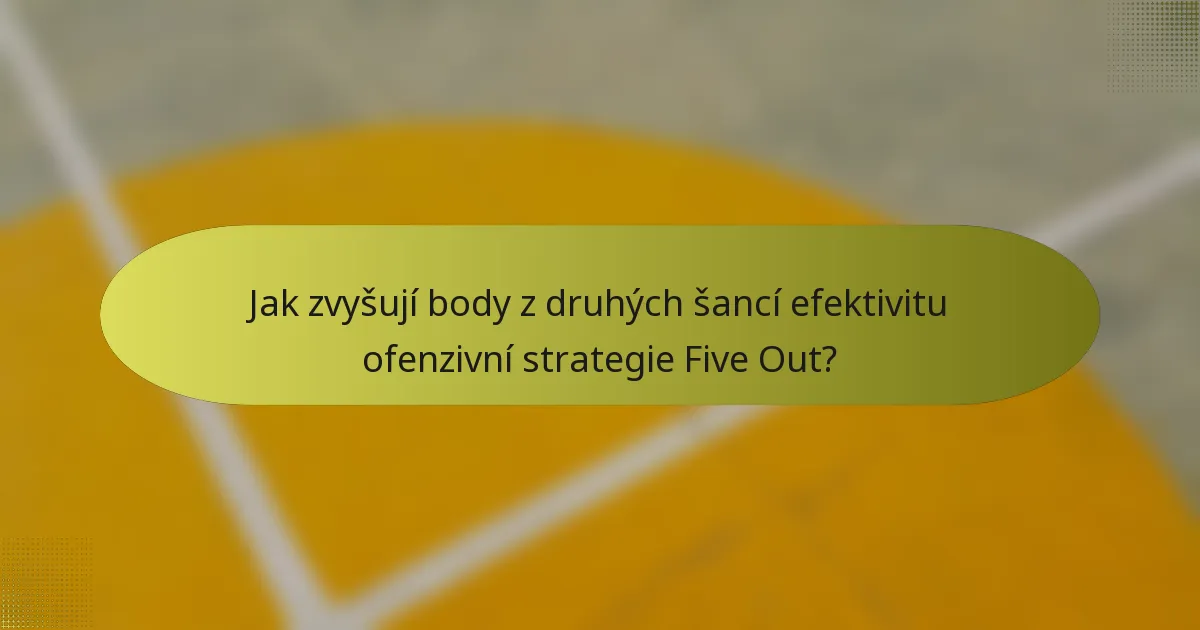 Jak zvyšují body z druhých šancí efektivitu ofenzivní strategie Five Out?